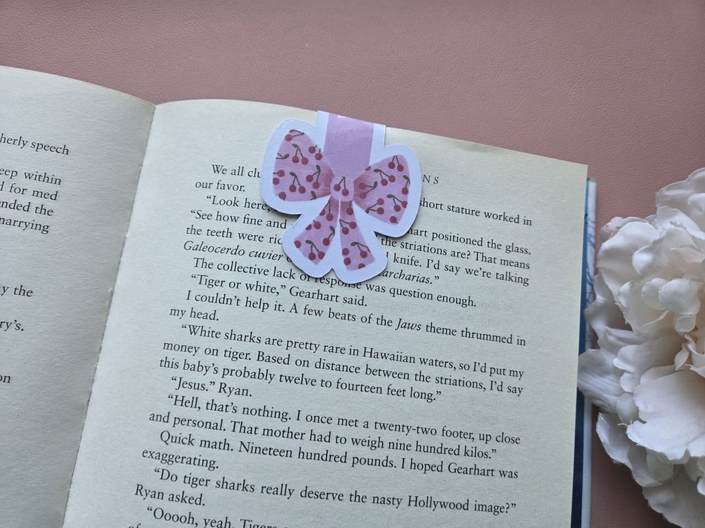 Cherry Bow Magnetic Bookmark Bookish Gift Cute Bookmark