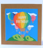 'Colourful Card' Hot Air Balloon Birthday Card 