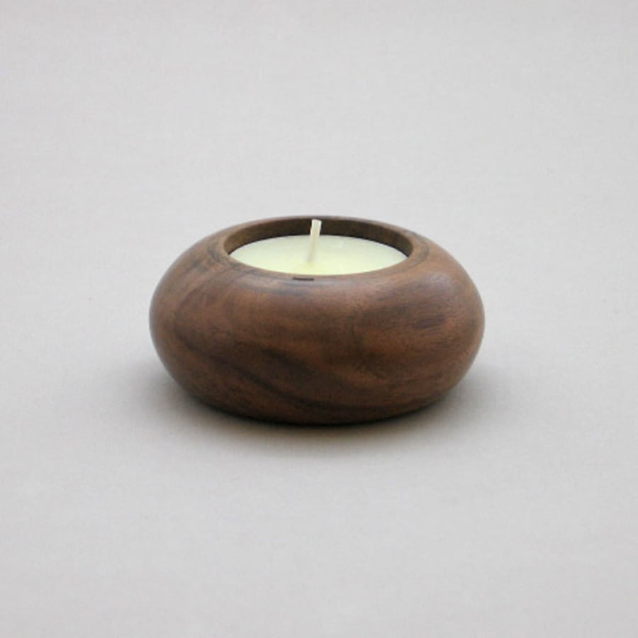 Black walnut tea light holder