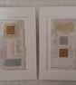 Cream Speckle Gold Silver & Naturals Handstitched Geometric Small Art Pictures - Image 8