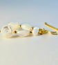 Mother Of Pearl Rose Earrings - Handmade Gift, Wedding, Bridesmaid, Anniversary - Image 3