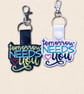 Tomorrow Needs You Keyring - Positive Embroidered Faux Leather Bag Charm