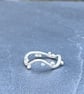 Silver Bubbles Ring, silver wave ring, stack ring, freeform ring, wave ring,  - Image 9