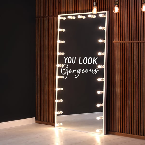 You Look Gorgeous Mirror Decal Sticker - Positive Quote For DIY Mirror