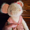 Mohair Valentine Mouse Doll