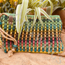 Forest Ember 02-25 Handmade Crochet Clutch Bag One of a Kind Wristlet