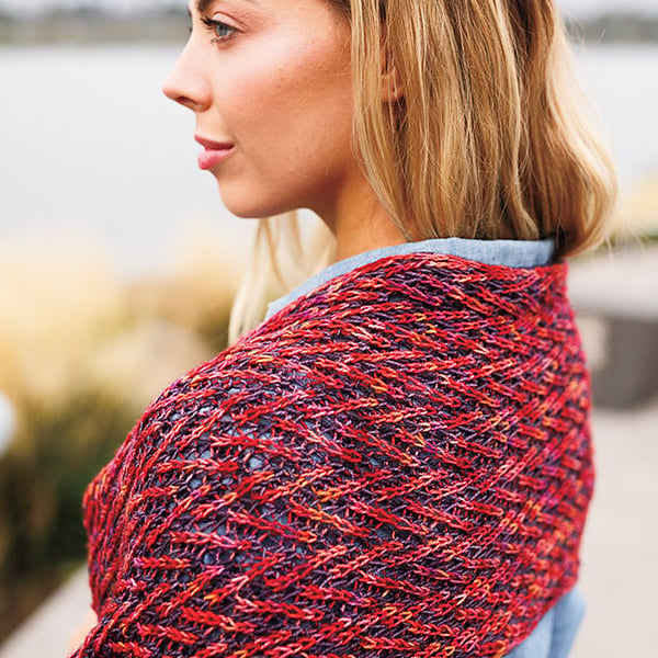 Brioche 2 coloured scarf knitting pattern