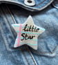 Little Star Polymer Clay Sparkly Pin Badge - Image 2