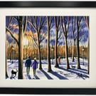 Cambridge Parkland Framed Art Print 14" x 11" Frame Cambridgeshire Landscape