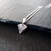Fine Silver Necklace - Heirloom Collection triangle little flower