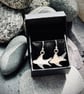 Silver swallow earrings - Image 3