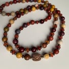 Hot Jasper and Carnelian necklace