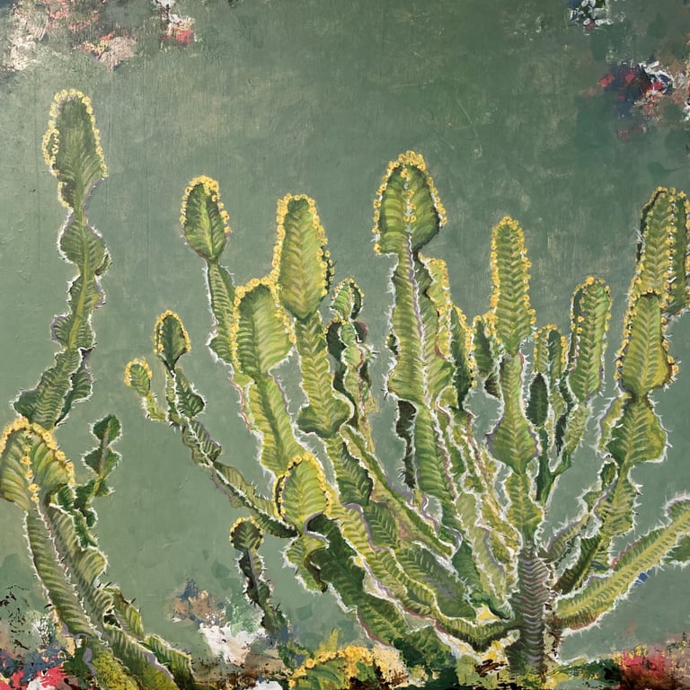 "Euphorbia Grandialata" vinyl sticker of original artwork