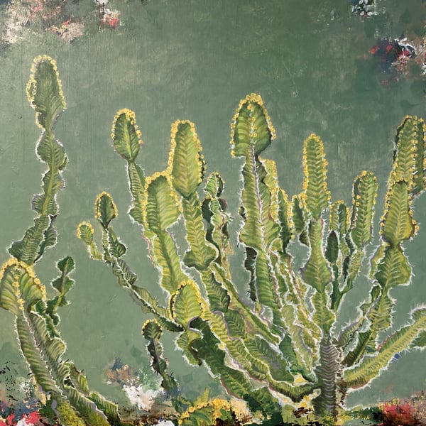 "Euphorbia Grandialata" vinyl sticker of original artwork