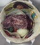 Extra Large drawstring knitting bag with sheep print, multi pockets project bag  - Image 4
