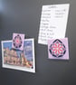 2 Purple Pysanky Fridge Magnets - art of Ukrainian style Easter eggs, small gift - Image 8