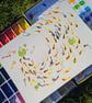 Japanese Koi carp and lilypad art