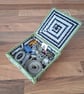Container for small desk items - with lid and button closure - Image 3