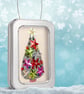 Christmas decoration, Christmas tree in a little tin, hanging decoration - Image 4
