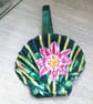 Bright pink dalhia, handpainted shell wall art.   - Image 1