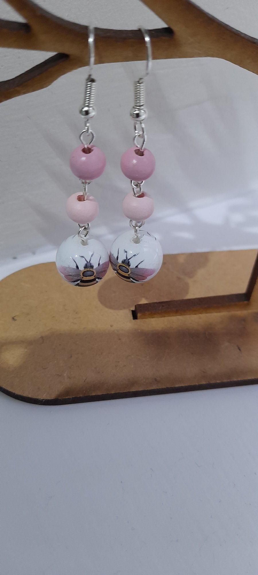 Bead Bee Earrings 