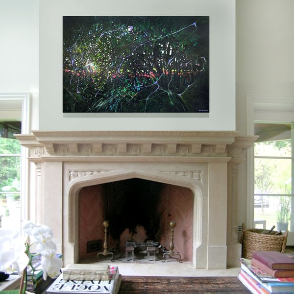 Dissolving Dream abstract dark forest dreamscape landscape painting