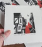The Shambles Ghosts, York Linocut, Lino Print by Giuliana Lazzerini - Image 2