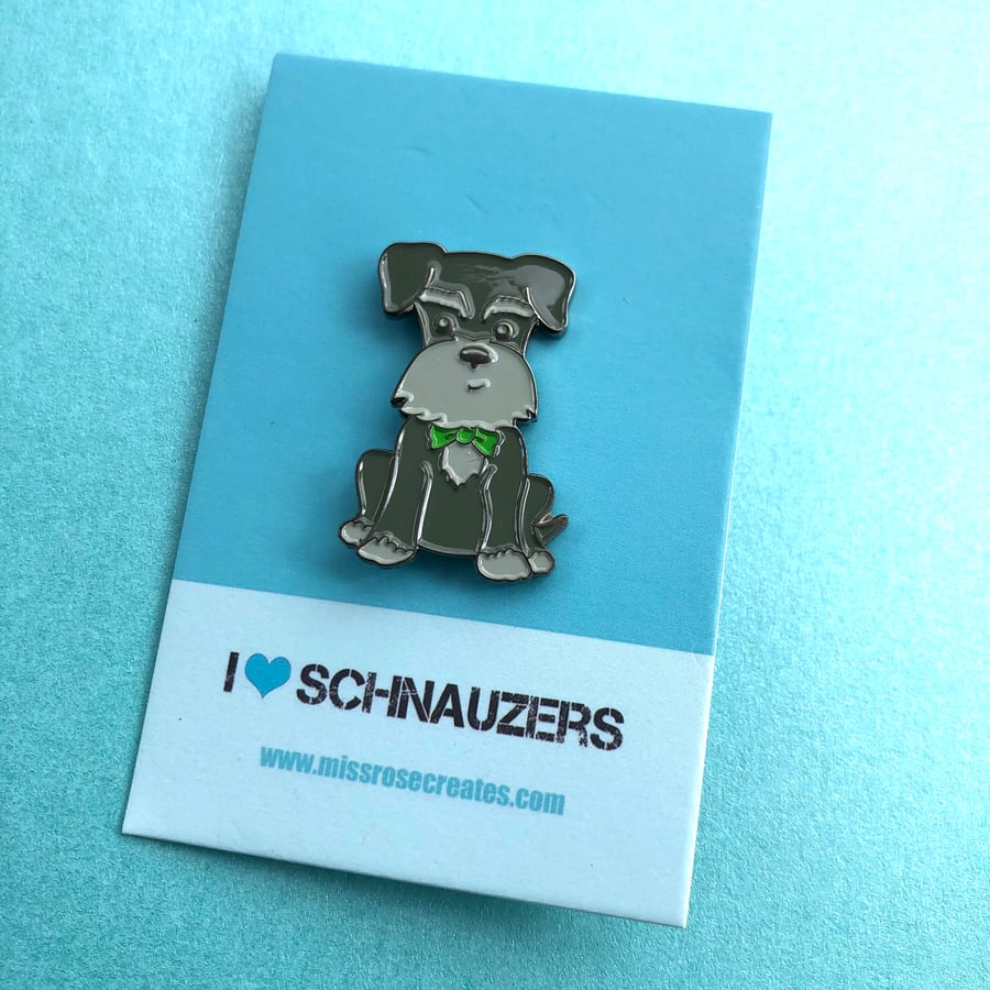 Schnauzer Enamel Pin