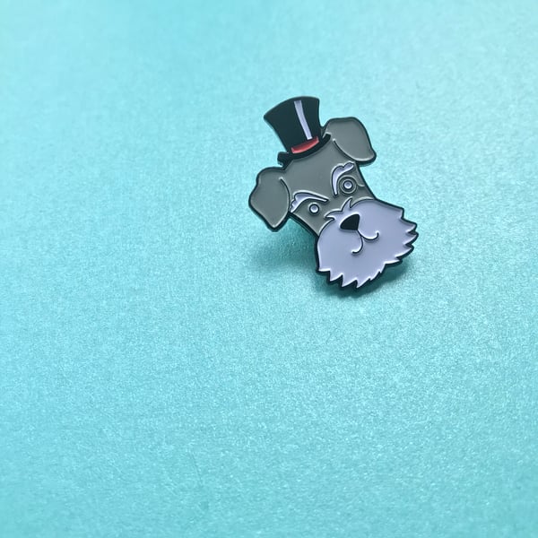 Schnauzer Dog Enamel Pin