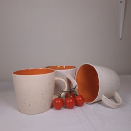 EXTRA LARGE HAND MADE BURNT ORANGE CERAMIC MUG - TEA, HOT CHOCOLATE, SOUP