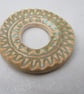 Chunky Old Gold Ceramic Pendant Loop Connector - Image 2