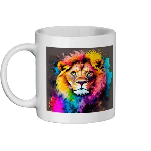 Watercolour Lion 2 - Bright, Vivid Wildlife Mug