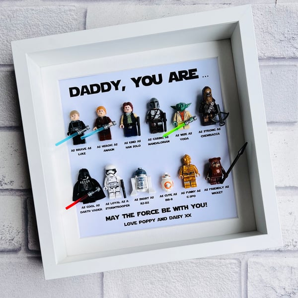 Star Wars Personalised Lego Minifigures Frame (... Folksy