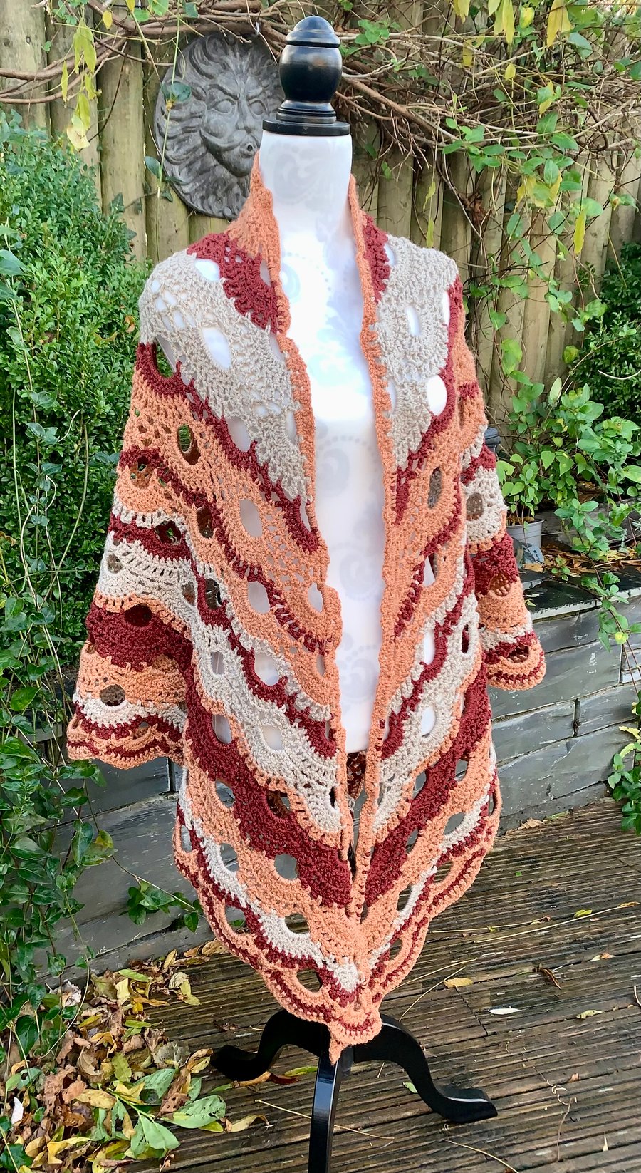 Handmade Crochet “Virus” Design Shawl 