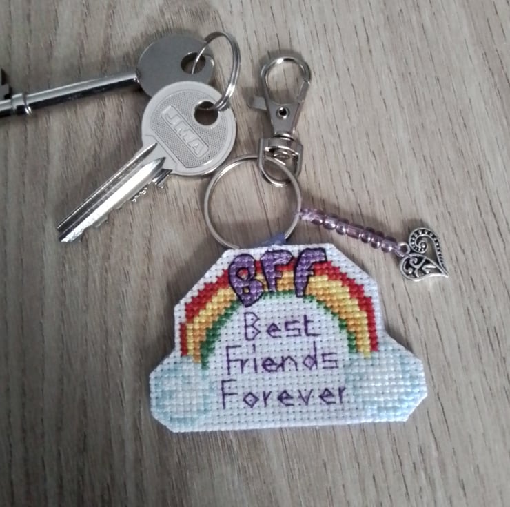 Best Friend Rainbow Keyring, Best Friends Folksy