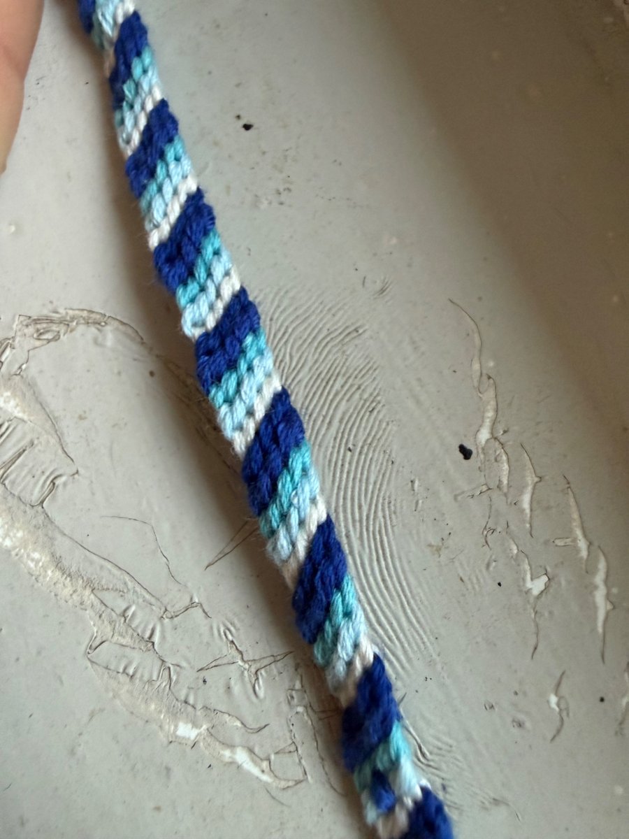  Handmade blue braided friendship bracelet  