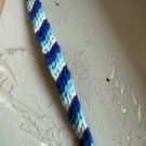  Handmade blue braided friendship bracelet  