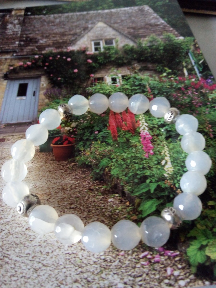 AGATE STRETCHY BRACELET - FREE UK SHIPPING