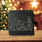 Christmas slate gnome gonk coaster