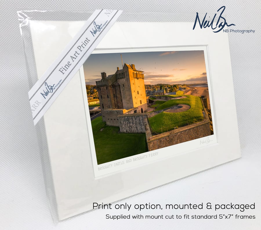 Broughty Castle, Broughty Ferry, Dundee, Scotland - A6 (7" x 5") Unframed Print
