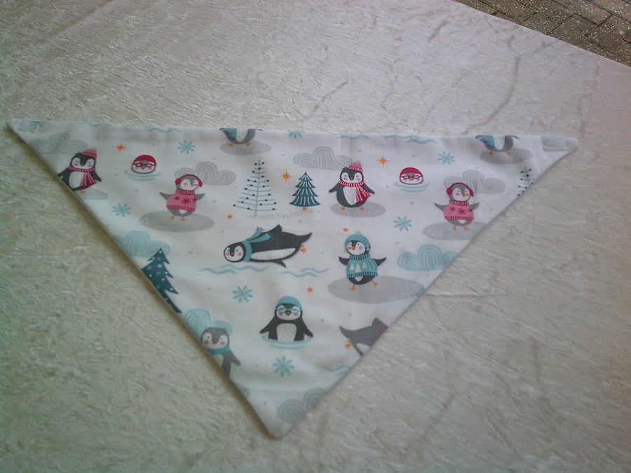 Penguins in Jumpers Christmas Dribble Bib