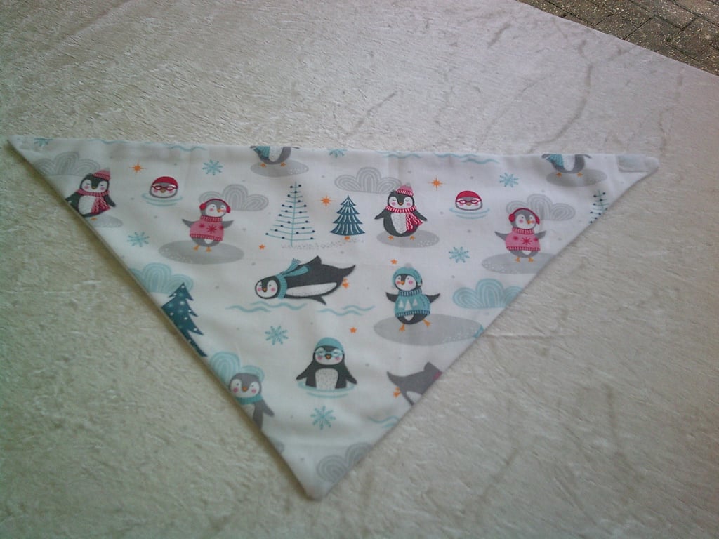 Penguins in Jumpers Christmas Dribble Bib