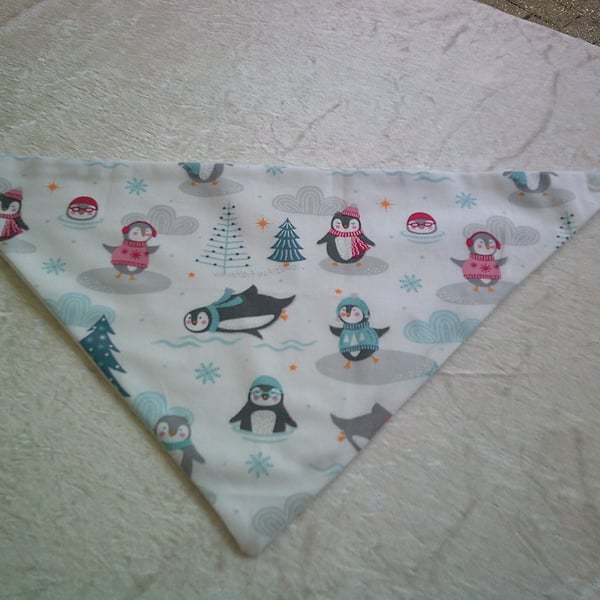 Penguins in Jumpers Christmas Dribble Bib