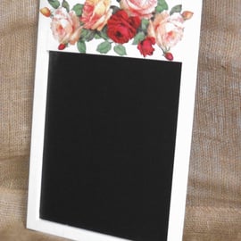 Decorated Chalk Board Blackboard Vintage Roses Shabby Chic Country Decoupage