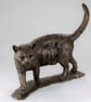  Bronze Resin Walking Cat Statue Large Garden Sculpture - Image 9