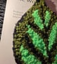 Handmade Punch Needle Leaf Bookmark – Nature Inspired Textile Bookmark - Image 3