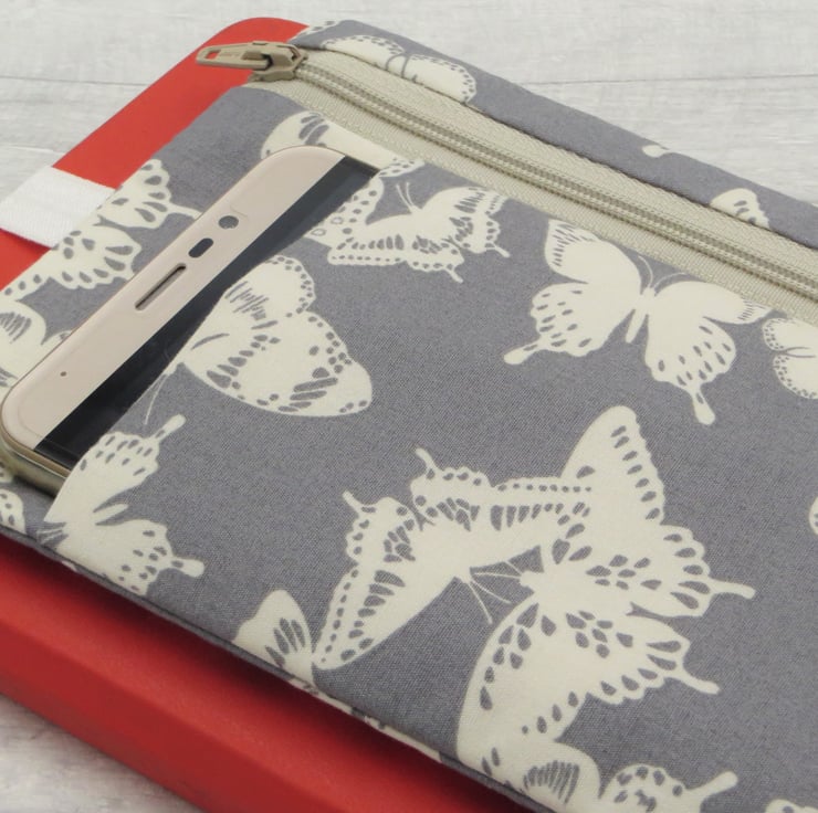 Zipped pouch for journals, planners, diary with... Folksy