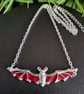 Winged Bat Necklace Gothic Choker 
