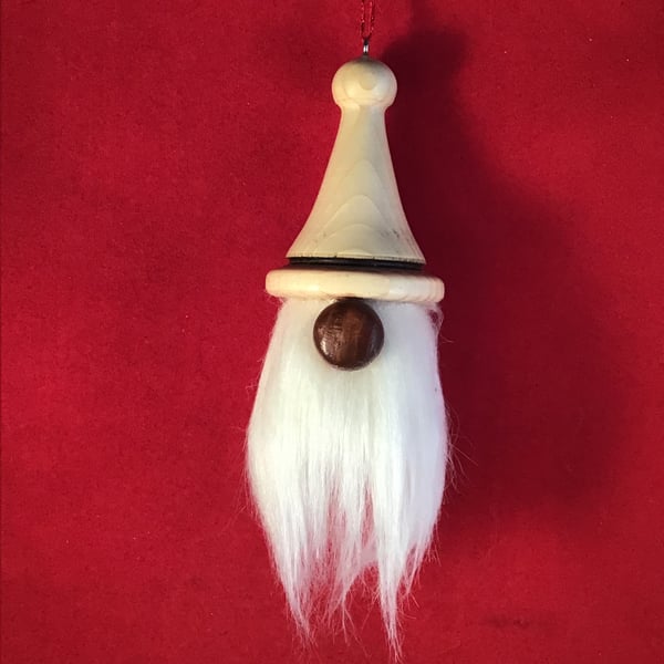 Hanging Gonk Christmas decoration.