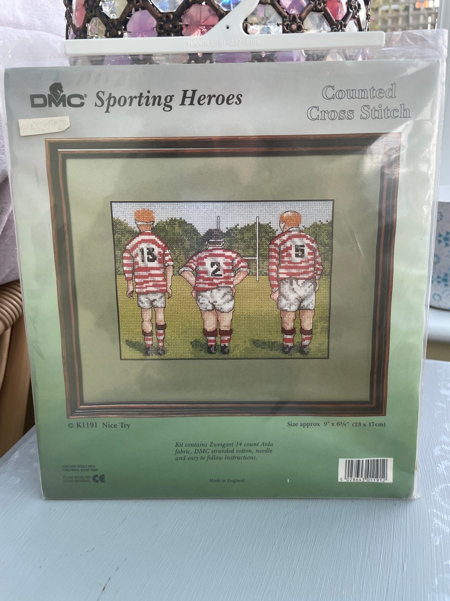 DMC Sporting heroes series counted cross stitch kit Nice Try K1191 Rugby players